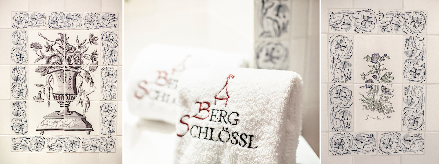 Handtücher mit Branding vom Hotel Bergschlössl